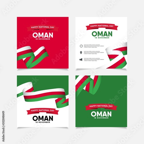 Oman national day design template.