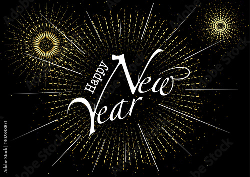 Happy New Year Greeting wit...