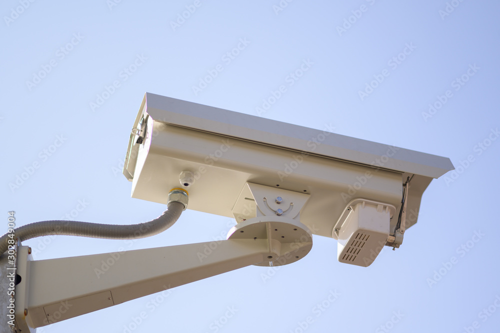 Low Angle View Of Security Camera Low Angle View Of Security Camera
