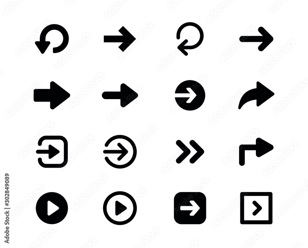 Arrow icon set Arrow icon set