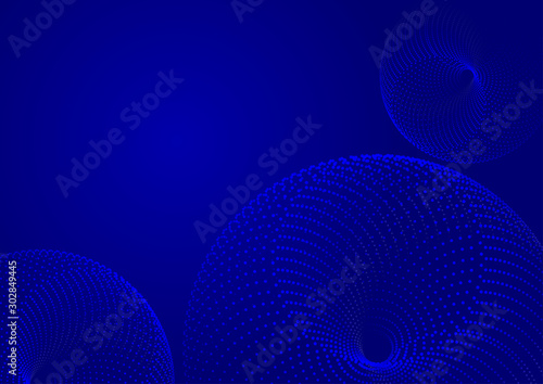 background abstract drak blue Random Dots vector illustration