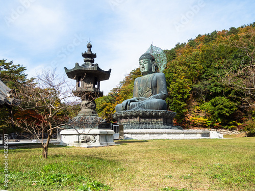 Statue Buddha Tongil Daebul in Sinheungsa, Korea