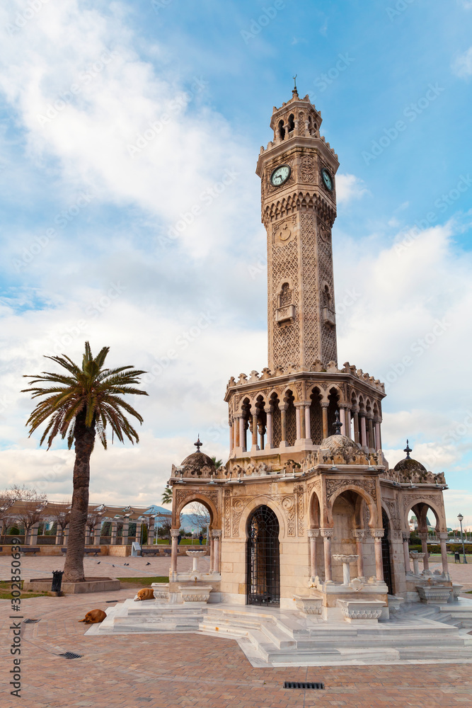 Old clock tower at Konak square, Izmir, Turkey