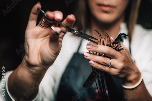 Valokuva Cutting Hair in Beauty Salon