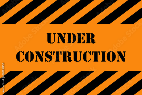 Under Construction Industrial Sign, Vector Illustration.