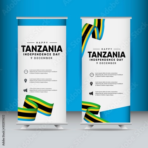 Tanzania independence day vector template. Design illustration for banner; advertising; greeting cards or print. Design happiness celebration.