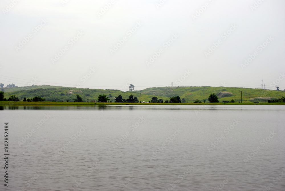View of lake and garden