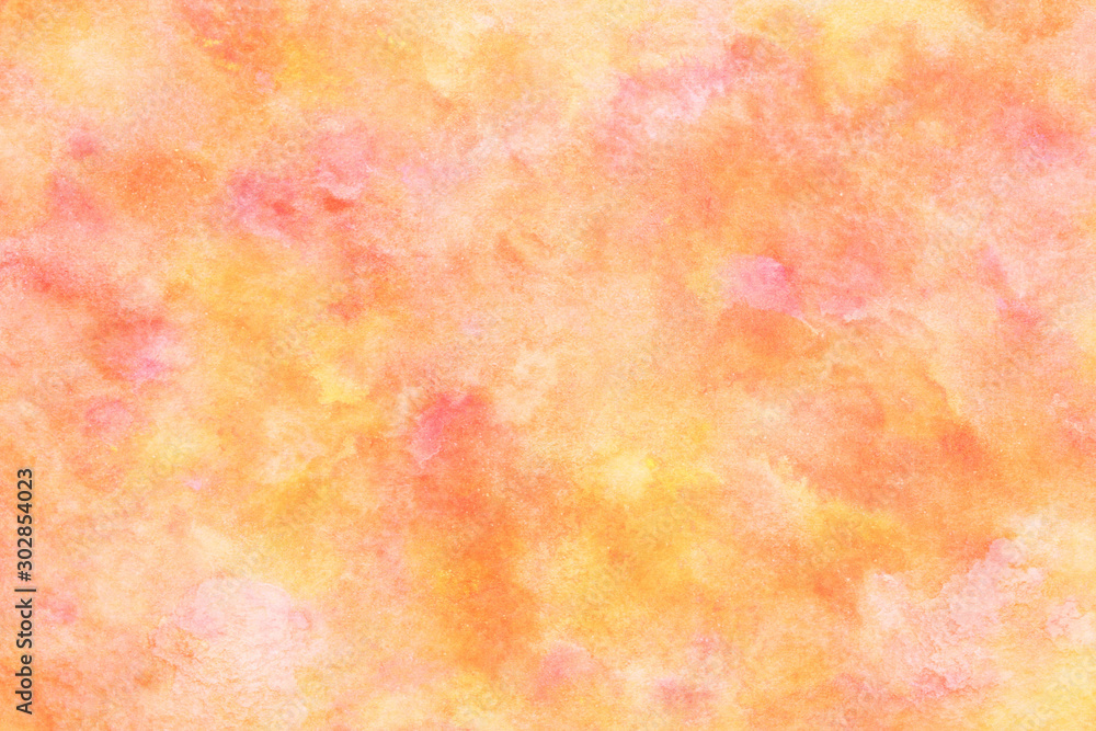 水彩 テクスチャ 正月 オレンジ 背景