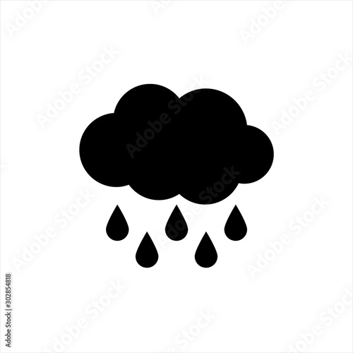 Fotografie Hard Rain icon in trendy flat style isolated on background