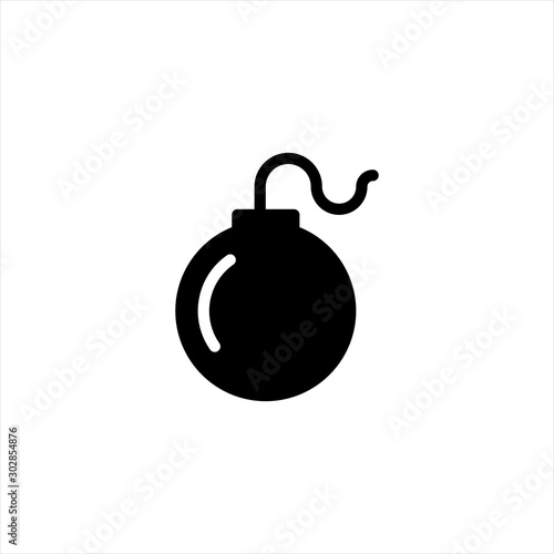 Bomb icon in trendy flat style isolated on grey background. Bomb icon page symbol for your web site design Bomb icon logo, app, UI. Bomb icon Vector illustration, EPS10.
