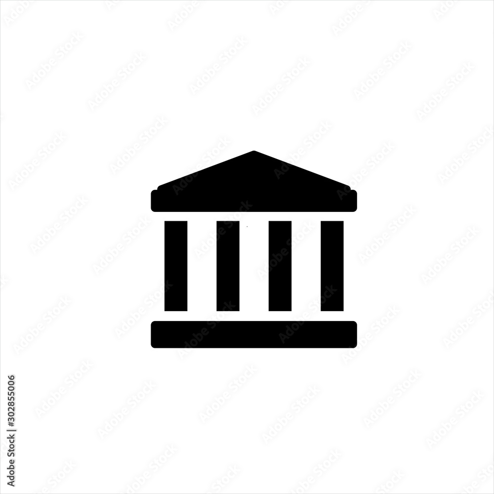 Bank icon in trendy flat style isolated on grey background. Bank icon page symbol for your web site design Bank icon logo, app, UI. Bank icon Vector illustration, EPS10. Bank icon in trendy flat style isolated on grey background. Bank icon page symbol for your web site design Bank icon logo, app, UI. Bank icon Vector illustration, EPS10.
