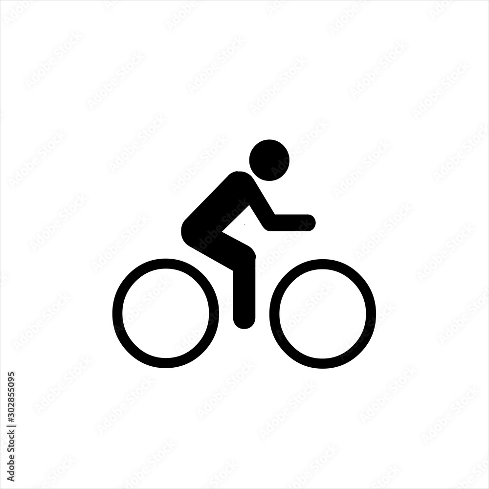 Fototapeta bicycle icon in trendy flat style isolated on background. bicycle icon page symbol for your web site design bicycle icon logo, app, UI. bicycle icon Vector illustration, EPS10.