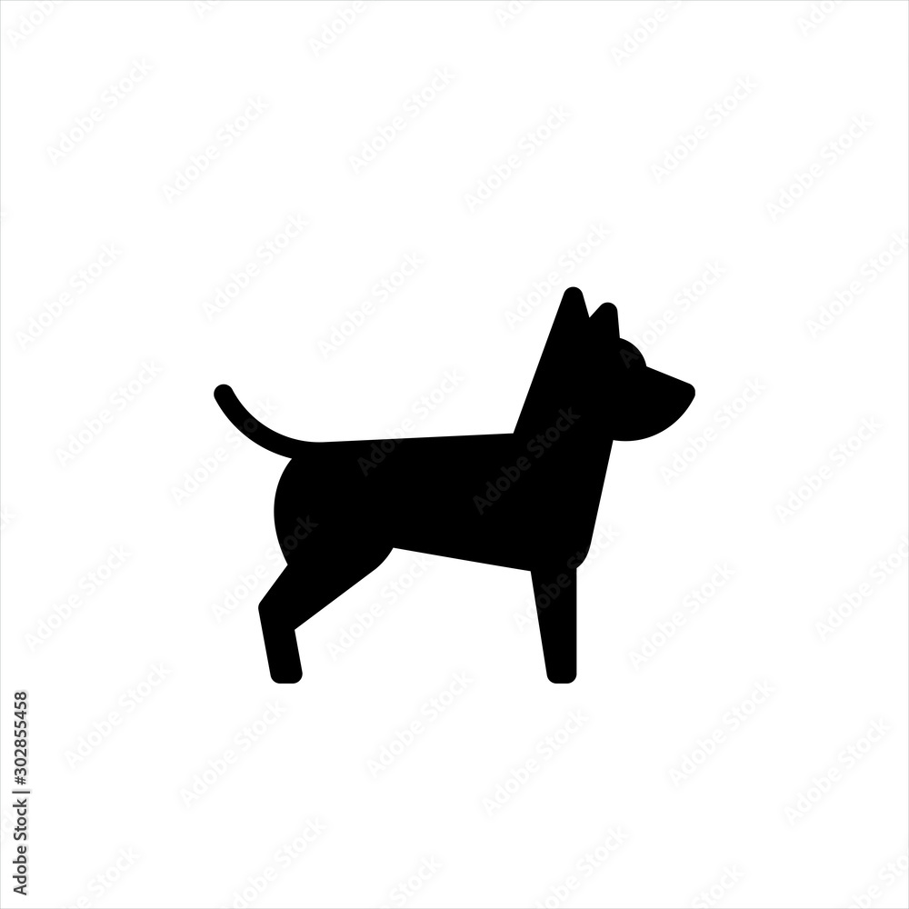 Dog icon in trendy flat style isolated on background. Dog icon page symbol for your web site design Dog icon logo, app, UI. Dog icon Vector illustration, EPS10.