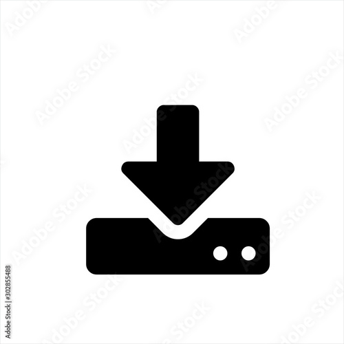 Download icon in trendy flat style isolated on background. Download icon page symbol for your web site design Download icon logo, app, UI. Download icon Vector illustration, EPS10.