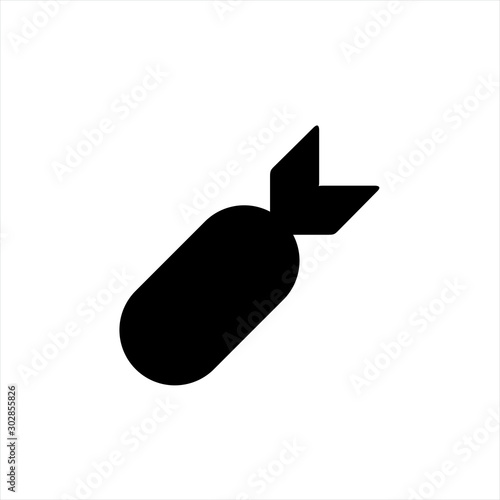 Aviation Bomb icon in trendy flat style isolated on background. Aviation Bomb icon page symbol for your web site design Aviation Bomb icon logo, app, UI. Aviation Bomb icon Vector illustration, EPS10.