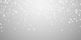 White dots Christmas background. Subtle flying sno