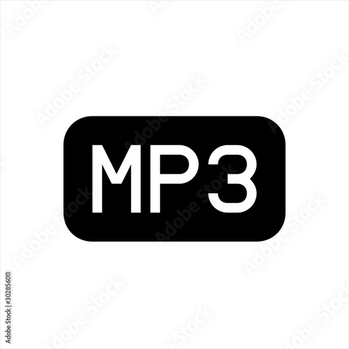 MP3 icon in trendy flat style isolated on background. MP3 icon page symbol for your web site design MP3 icon logo, app, UI. MP3 icon Vector illustration, EPS10.