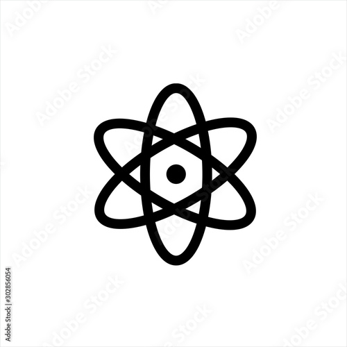 Atom icon in trendy flat style isolated on background. Atom icon page symbol for your web site design Atom icon logo, app, UI. Atom icon Vector illustration, EPS10.