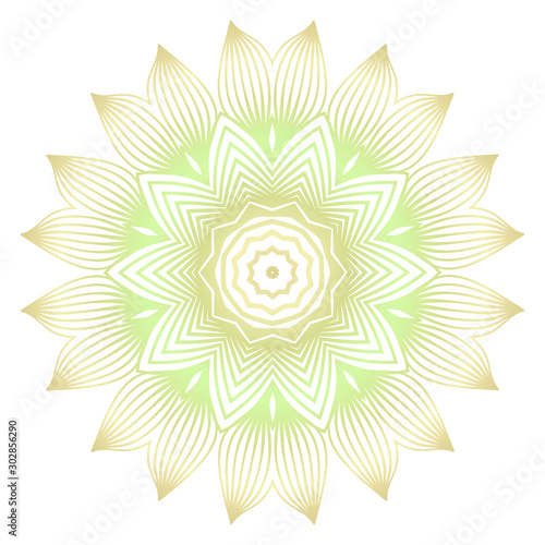 Light color mandala ornamnet. Spring decoration. Vector illustration