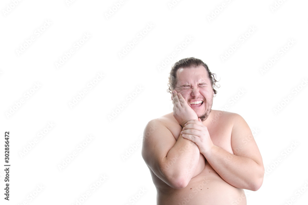 Fototapeta premium Toothache. Man and health problems.