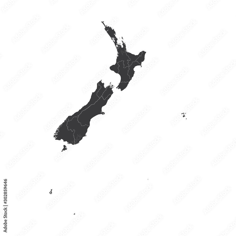 New Zealand Map Outline New Zealand Map On White Background Vector, New Zealand Map Outline Shape  Black On White Vector Illustration, High Detailed Black Illustration Map -New  Zealand. Stock Vector | Adobe Stock
