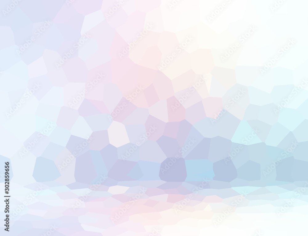 Obraz premium Pastel pink blue tiles empty room. Aabstract interior. Cristal texture. Mosaic pattern wall and floor. Studio poligonal 3d illustration.
