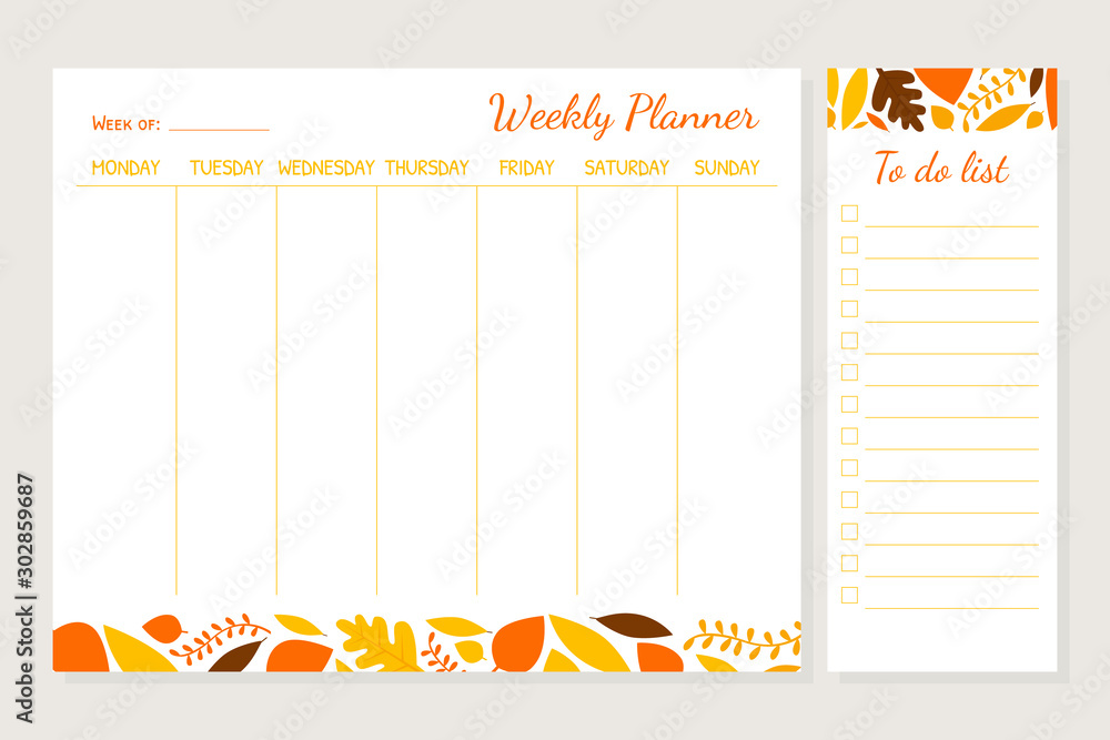 Weekly Organizer Weekly Planner School Planner Printable Planner Weekly Schedule To-Do List