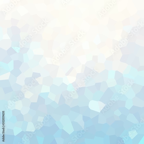 Ice cristals empty background. Winter mosaic decoration. Abstract gleaming pattern texture. Pale yellow blue poligon illustration. 