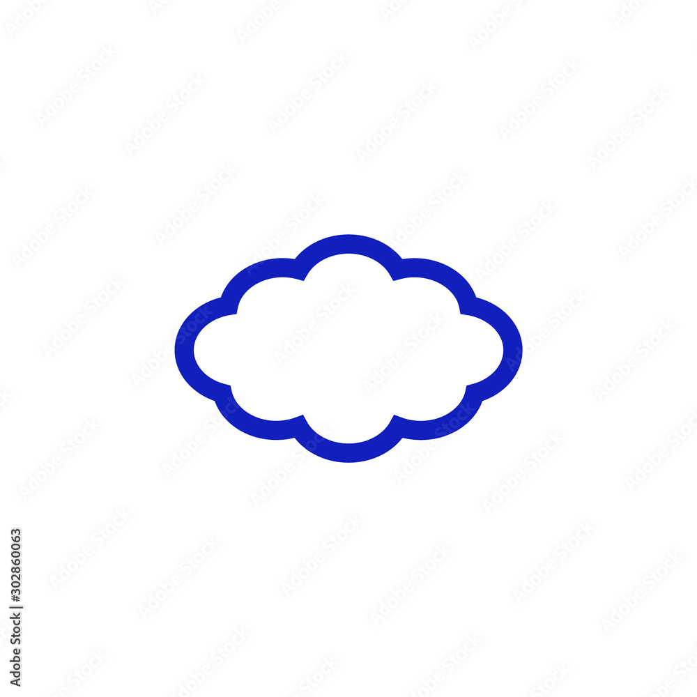 cloud icon. vector flat illustration cloud icon. vector flat illustration