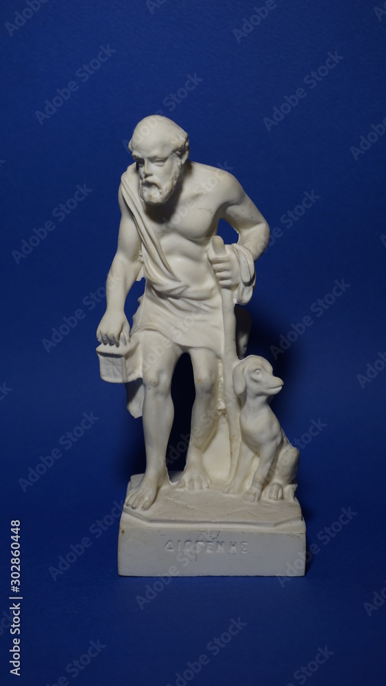 representation of an ancient statue of the Greek philosopher Diogenes
