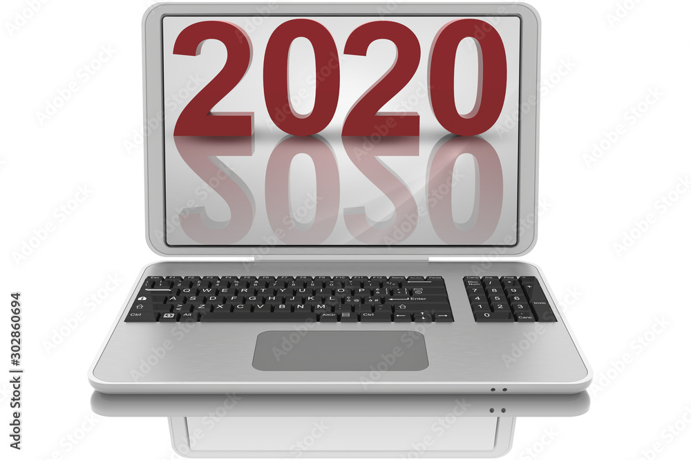 Laptop, su schermo computer annuncia il passaggio al nuovo anno. Laptop, su schermo computer annuncia il passaggio al nuovo anno.