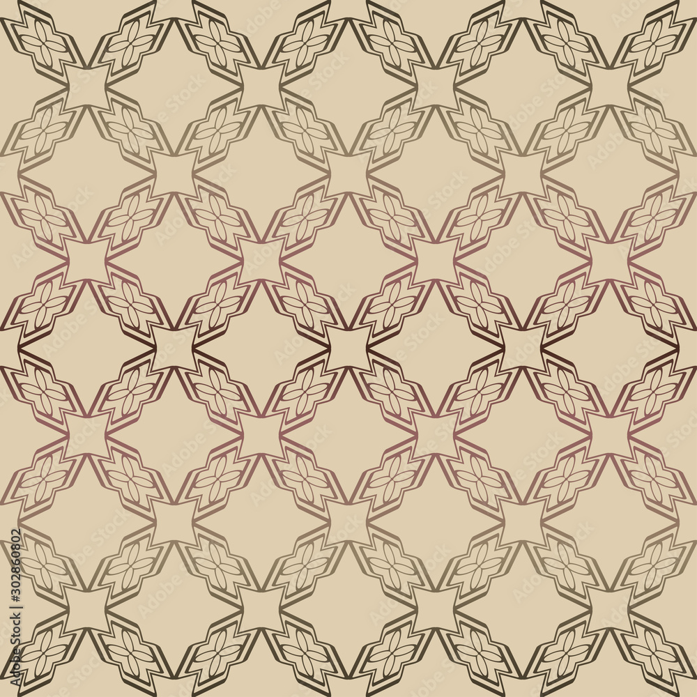 Decorative seamless geometric pattern with mojdern ornament. Vector decoration for fashion print, interior, design