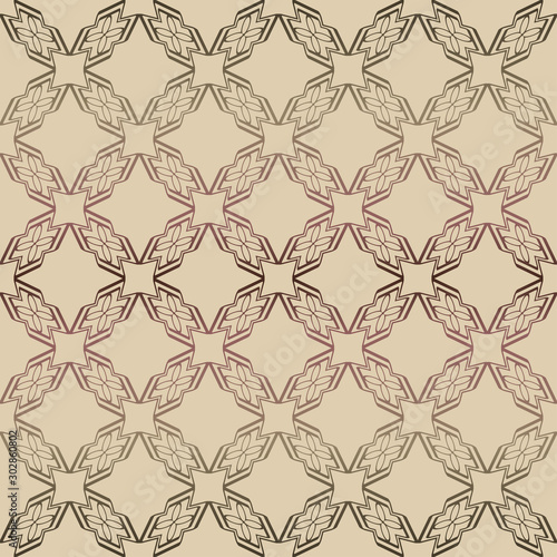 Decorative seamless geometric pattern with mojdern ornament. Vector decoration for fashion print  interior  design