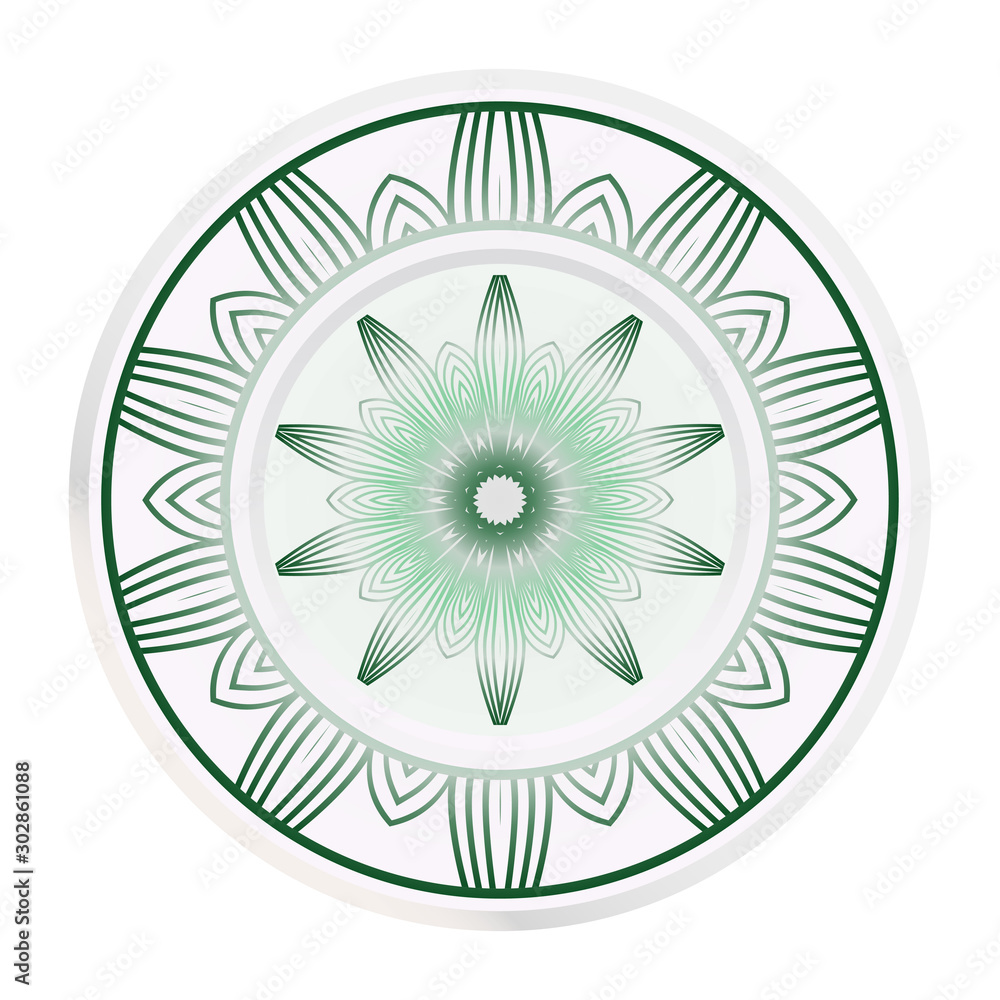 Creative round border and floral mandala ornament. Vector illustration Creative round border and floral mandala ornament. Vector illustration