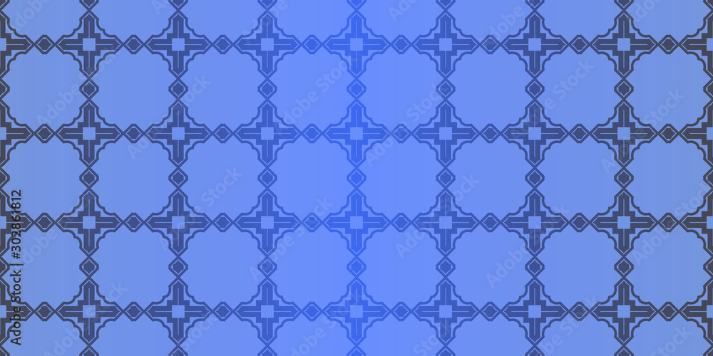 Naklejka premium Seamless geometric pattern with decorative art-deco modern ornamnet. Vector illustration