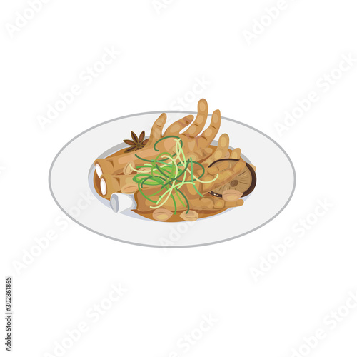 braised chicken feet