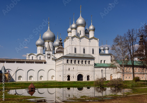 Rostov Veliky Kremlin. Rostov is an ancient Russian city, part of the popular tourist route Golden Ring of Russia