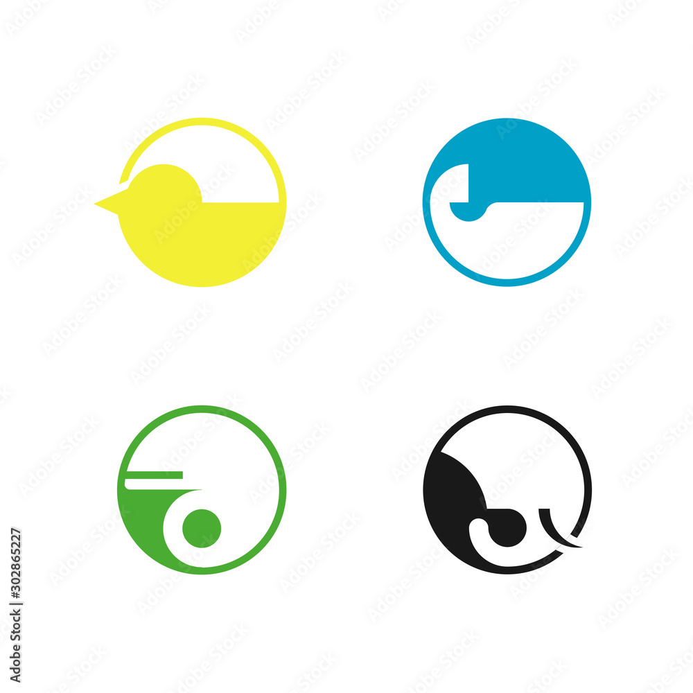 Circle Animal Icon Set