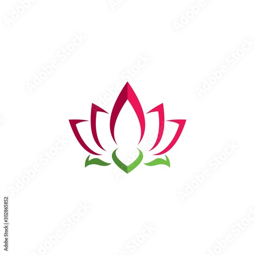 Beauty Vector Lotus flowers design logo Template design 