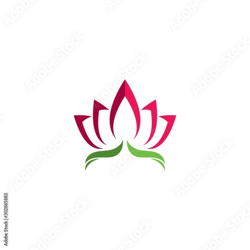 Beauty Vector Lotus flowers design logo Template design 