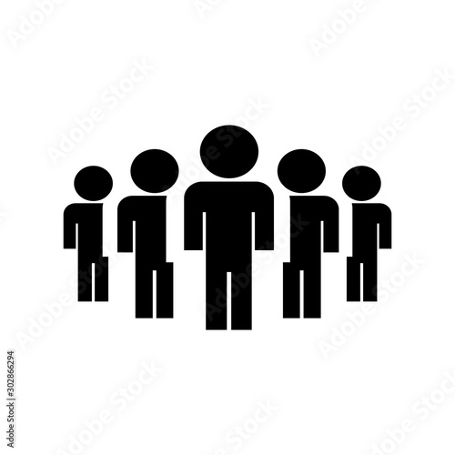 Peoples group icon on white background Vector illustration