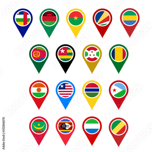 African countries part 4 vector icons design