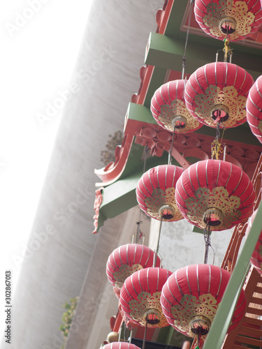 Canvas Print Red lanterns in Chinatown,