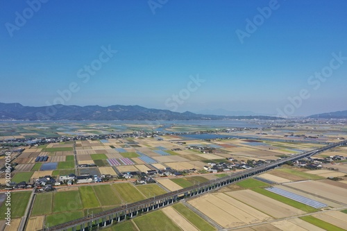 A vast rural area in late autumn