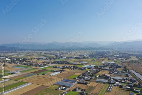 A vast rural area in late autumn