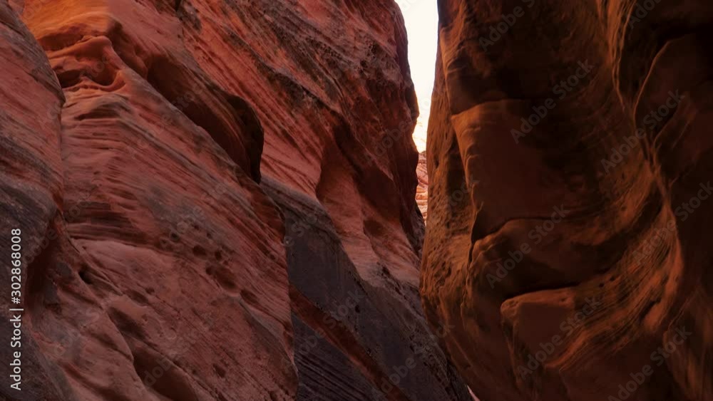 Buckskin Gulch Deep Slot Canyon With Wavy And Smooth Orange Red Rock Walls Buckskin Gulch Deep Slot Canyon With Wavy And Smooth Orange Red Rock Walls