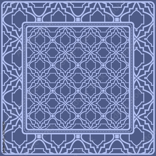 Decorative pattern for fashion print. Sample tablecloth or bandanna design. Vector illustration