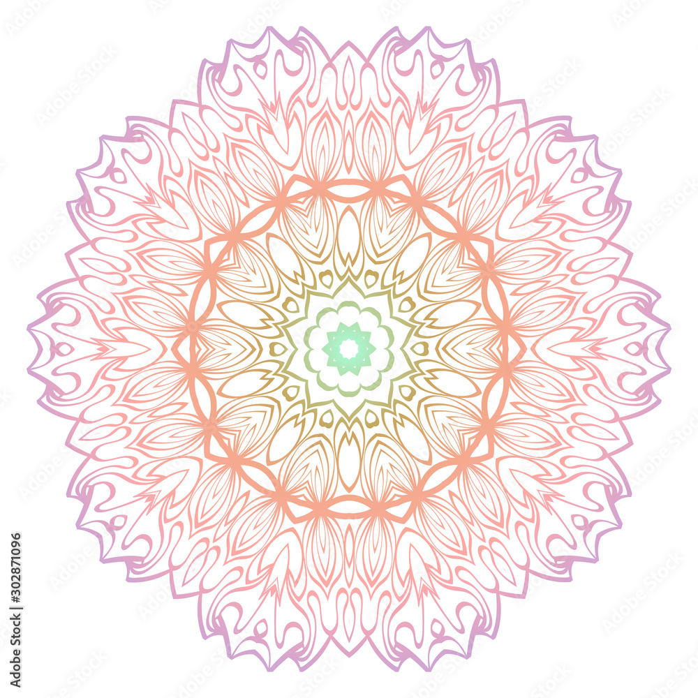 Floral decorative mandala. Spring style. Vector illustration Floral decorative mandala. Spring style. Vector illustration