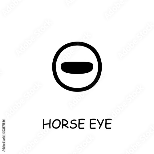 Horse Eye flat vector icon