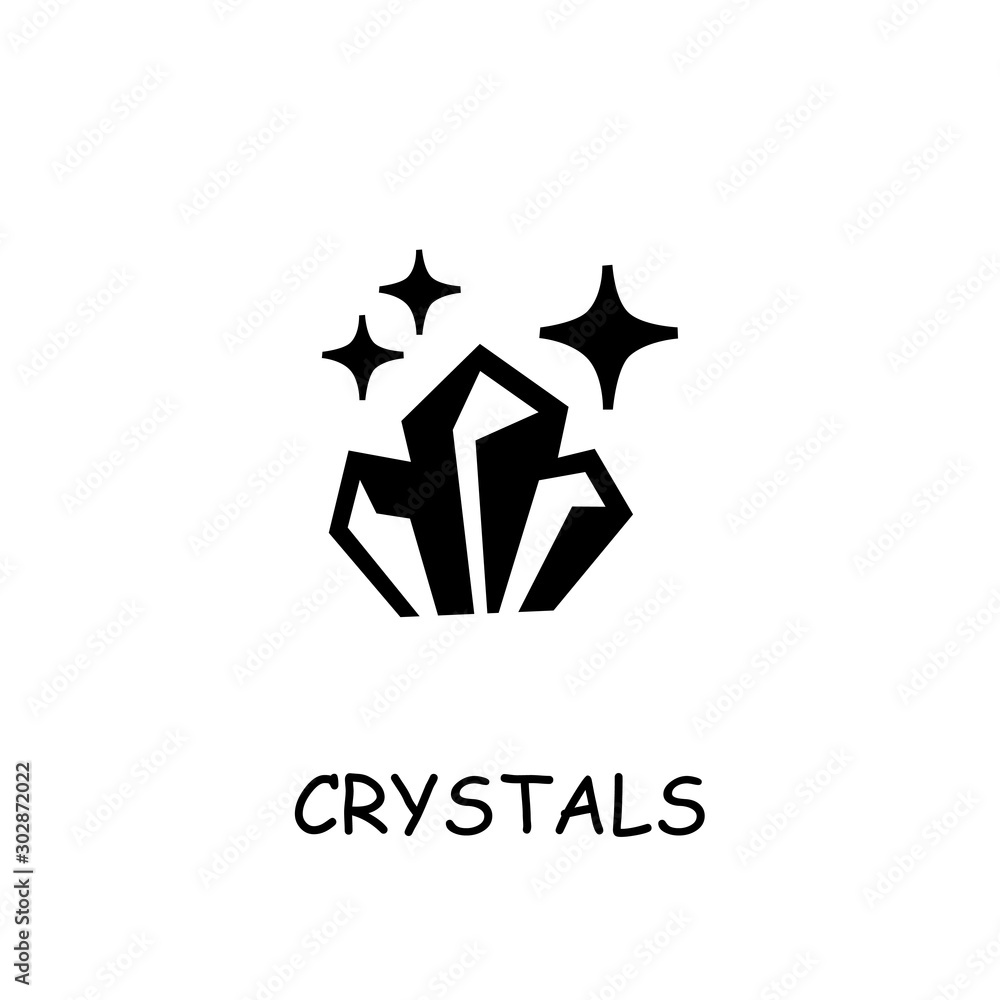 Crystals flat vector icon Crystals flat vector icon